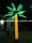 outdoor lighted palm trees