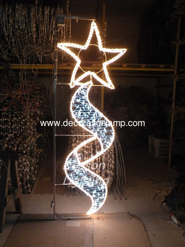 Led christmas light pole decoration